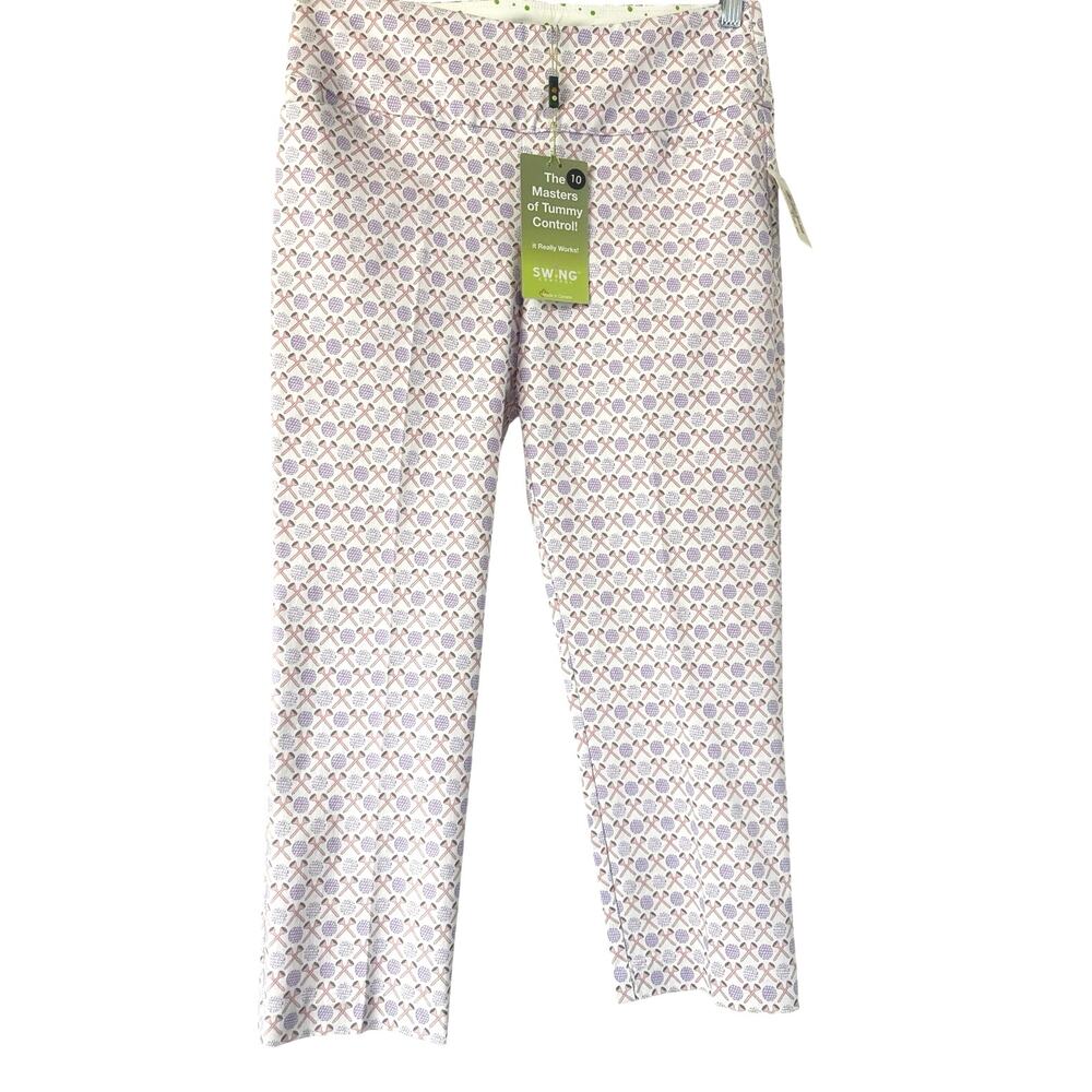 SWING NWT Women’s Tummy Control Master Golf Pants Size 10 in Game Pink Mist - Picture 2 of 13